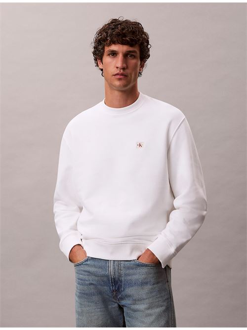 ls eu 350 terry badge crewneck sw CALVIN KLEIN JEANS | LV04RC273GYAF